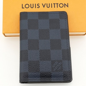 【美品】LOUIS VUITTON ルイヴィトン オーガナイザー・ドゥ ポッシュ カードケース 名刺入れ パスケース ダミエ・コバルト N63210