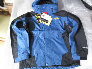 雨対策に　新品　Ｍ　 North Face Gore-tex パーカー　BLUE/ＢＬＡＣＫ 