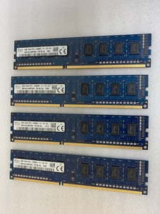 SK HYNIX 1Rx8 PC3-12800U 4GB 4枚組 1セット 16GB DDR3 デスクトップ用 メモリ NON ECC DDR3-1600 4GB 4枚で 16GB DDR3 DESKTOP RAM