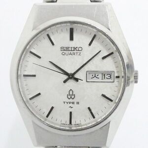 セイコー SEIKO タイプ2 TYPE Ⅱ QZ シルバー文字盤 4336-8050 メンズ クォーツ 腕時計 Kキ66