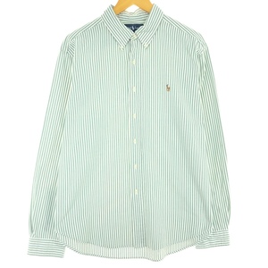 古着 ラルフローレン Ralph Lauren CLASSIC FIT 長袖 ボタンダウンストライプシャツ メンズXL /eaa442206