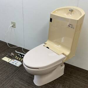 【中古】リモコン付TOTOX☆ウォシュレット一体型便器(床下排水)☆洋式便器「CS87U」タンク「TCF9011LER」セット☆#SR2（パステルピンク）