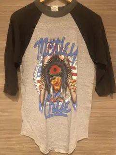 レア　ヴィンテージ motley crue モトリークルー　ラグラン　Tシャツ