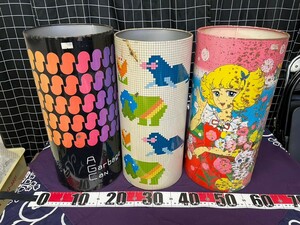 【珍品】昭和レトロ　スチール缶ゴミ箱　検:ダストボックス　訳あり　ジャンク　花の子ルンルン　ビンテージ　当時物