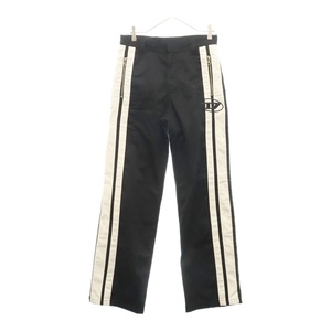 DIESEL ディーゼル OHYZI P-BECK TROUSER サイドラインストレートパンツ ブラック A10487-P-BECK PANTALONI-0HYZI