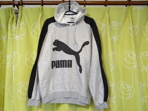 80年代 ビンテージ ヒットユニオン 日本製 PUMA プーマ サッカー パーカー Oサイズ 身長175 オールドスクール 霜降り 昭和 レトロ 当時物