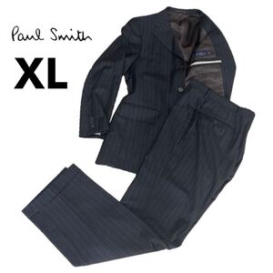 【美品】ポールスミス Paul Smith スーツセットアップ ダークブラウン ゼニア　XL 3つボタン　背抜き