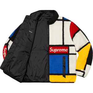 希少★新品本物【赤★M】★Reversible Colorblocked Fleece Jacket リバーシブルフリース 正規店購入 シュプリーム 入手困難 Supreme 20A/W