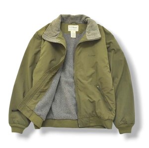 ★00s エルエルビーン L.L.Bean ウォームアップ ナイロン ジャケット M オリーブ アウトドア ビンテージ 古着 フリース Thinsulate 中綿★