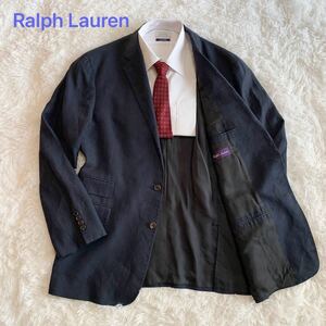 1円~ 【2度と出会えない幻の傑作】 Ralph Lauren Purple Label ラルフローレン パープルレーベル 紫タグ テーラードジャケット ネイビー