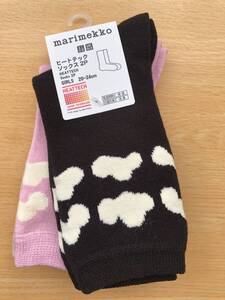 タグ付 UNIQLO×marimekko ヒートテックソックス2足セット（20-24㎝）　ユニクロ　マリメッコ　コラボ　靴下