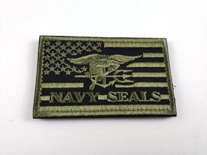 NAVY SEALS パッチ ワッペン グリーン サバゲー ミリタリー ベルクロ DM便発送