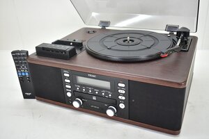 TEAC LP-R520 2017年製 マルチレコードプレーヤー リモコン付 全再生OK[ティアック][CDラジカセ]33M