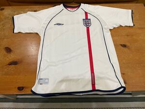 サッカー　ワールドカップ 2002 イングランド代表 ユニフォーム　アンブロ　UMBRO サッカーシャツ ホワイト