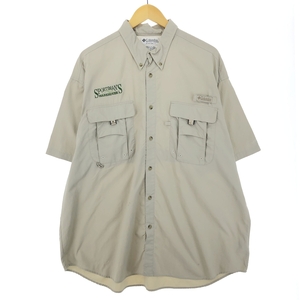 古着 コロンビア Columbia PFG ボタンダウン 半袖 フィッシングシャツ メンズXL /eaa447510 【SS2409_30%】