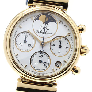 IWC IWC SCHAFFHAUSEN IW373601 リトルダヴィンチ K18YG クロノグラフ ムーンフェイズ クォーツ レディース _826841