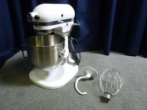 ▲ KitchenAid キッチンエイド KSM5WH ? ミキサー スタンドミキサー 多機能ミキサー 泡だて 混ぜる 練る 調理器具 ▲