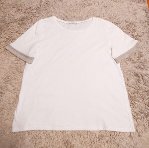 ☆ZARA☆ザラ☆フリンジ☆tシャツ☆トップス☆シンプル可愛い☆白☆