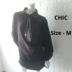 CHIC　レディーストップスカットソー