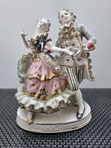 T★1円スタート★MEISSEN　マイセン　踊る貴族　　 フィギュリン　 置物　 陶器人形　 インテリア