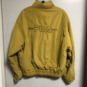 FILA 90s ブルゾンパーカー ジャケット サイズ46 マスタードカラー フィラ Italy biella Italia