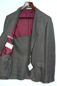 size:50◆Brunello Cucinelli◆三種混紡 ジャケット◆made in italy◆brown◆57%wool 36%linen 7%silk◆極上の天然素材◆ブルネロクチネリ