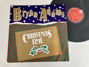 【UK盤】Bryan Adams / Christmas Time/Reggae Christmas 12inch A&M ENGLAND AMY297 85年盤良好品ブライアン・アダムスJim Vallance