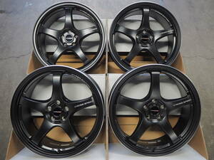 ★人気★18inch 7.5J+48 5H100 新品 軽量 クロススピードCR5 ホイール 1台分 タイヤset可能 COROLLASPORT CELICA PRIUS 86 BRZ IMPREZA BK