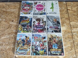 （UA086）Wii ゲームソフト９本セット Nintendo 任天堂 ウィー スマブラ ワンピース 桃鉄 ドラクエ マリオ 現状品