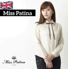 【Miss Patina】 シャツ　リボンネクタイ付き　ストライプ