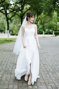 ウェディングドレス　結婚式 花嫁　二次会　ドレス　ブライダル L121 XS-3XL