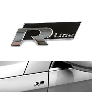 VW R-LINE Rライン サイド エンブレムゴルフ / ジェッタ / ポロ / ボーラ / ビートル / パサート 黒