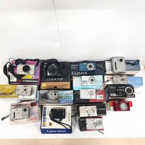 1円~【15点】コンパクトデジタルカメラ まとめ売り OLYMPUS Canon SONY FUJIFILM Nikon Panasonic CASIO SANYO 付属品有 同梱不可 J152901