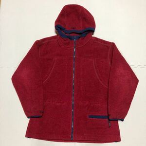 ★ AIGLE エーグル POLARTEC ポーラテック RECOMPOSITION インナーフリース パーカー M 赤