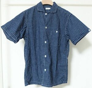 WAREHOUSE ウエアハウス DUCK DIGGER Lot 3091 S/S OPEN COLLAR SHIRTS インディゴ チェック オープンカラー 半袖シャツ 38