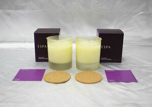 ☆保管品 ESPA エスパ SOOTHING AROMATIC CANDLE スージング アロマッティック キャンドル 200g×2個☆60サイズ☆