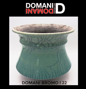 ＜DOMANI Collection＞未使用・廃盤ドマーニ鉢＿DOMANI BROMOⅠ22＿ブロモⅠ22チャイナグリーン