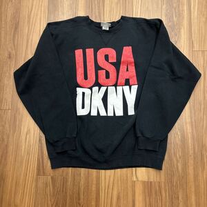 ダナキャランニューヨーク　DNKY 90s USA製 スウェット アメリカ製 カレッジ リバースウィーブ