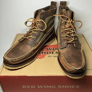 レッドウイング/REDWING/レッドウィング/革靴/ブーツ/アメカジ/9185/デッドストック/美品/レア/ワバシャ/キャンバス/モカシン/オイルレザー