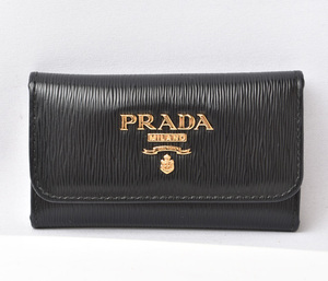 プラダ キーケース/キーホルダー PRADA 6連 1PG222 VITELLO MOVE/型押しレザー NERO/ブラック