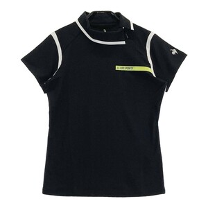 LECOQ GOLF ルコックゴルフ QGWVJA25 2023年モデル 襟付 半袖Tシャツ ブラック系 L [240101162050] ゴルフウェア レディース