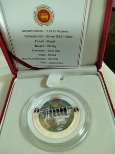 スリランカ 2012 1000ルピー プルーフ銀貨幣 Japan Sri Lanka 60years friendship