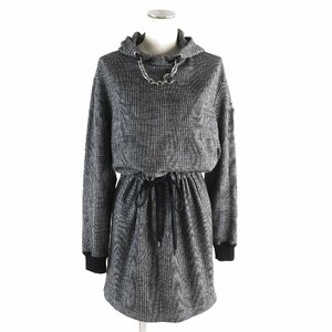 極美品△LOUIS VUITTON ルイヴィトン 23AW 1AC3MF プリンスオブウェールズフーディドレス LVサークルチェーン XS 正規品 定価365200円