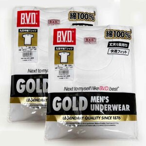 L★ ＢＶＤ ★ 丸首半袖Tシャツ ２枚セット 10%OFF