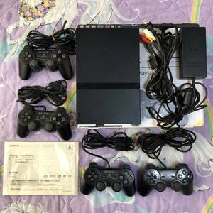 1円スタート! PS2 PlayStation 2 Console 本体 薄型 コントローラ 4個 セット まとめ 大量 動作品 製造番号一致 SCPH-70000 CB 箱 説明書