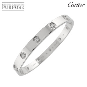 カルティエ Cartier ラブ ブレス フル ダイヤ #16 K18 WG 750 ブレスレット Love Bracelet 90252210