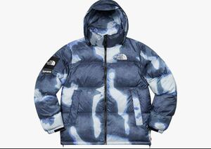 青L Supreme The North Face Bleached Denim Print Nuptse Jacket シュプリーム ノースフェイス ヌプシ ダウンジャケット