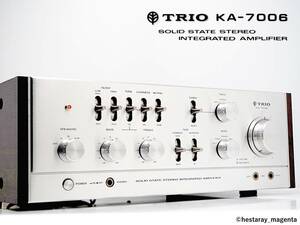 ★ 【準美品！ 整備・レストア済】 TRIO KA-7006　トリオ　プリメインアンプ　当時75,000円　70年代国産ヴィンテージ機器　KENWOOD ★