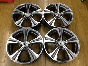 ☆美品 ホンダ純正ナット付き オデッセイ ヴェゼル等 ホンダ純正アルミホイール 18×7J+55 114.3/5H 検)ステップワゴン エリシオン RB RC