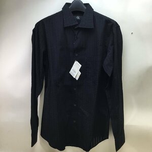 【未使用/長期保管品/CH】Calvin Klein カルバンクライン 長袖シャツ 綿100％ Lサイズ ブラック メンズ シャツ　MZ0922/0005